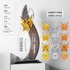 K9 Crystal Trophy 3D Rectangle Crystal Trophy Custom Crystal Sublimation Trophies-18-18款镜面水晶奖杯