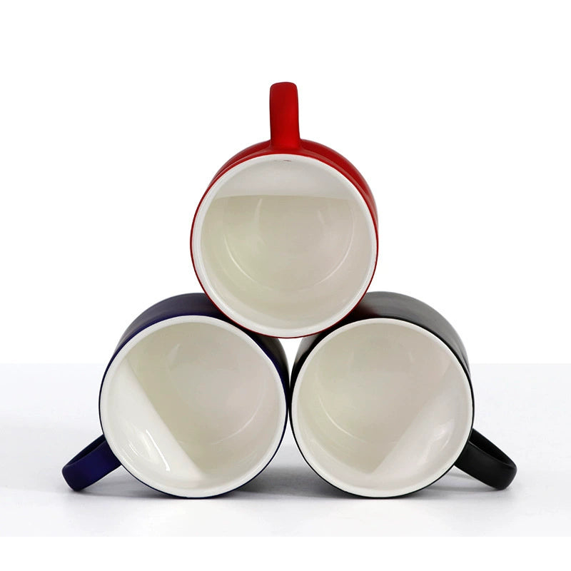 11oz Ceramic Color-Changing Heart Shape Mug-11oz桃心手把变色杯