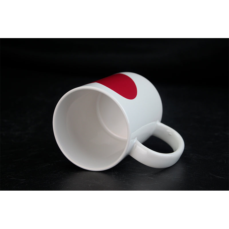 Custom Sublimation Porcelain Coffee Mug Local-colored mugs-局部变色马克杯 心形