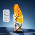 Aluminum-Embedded Metal Crystal Trophy Customized High-End Elegant Award Annual Meeting Outstanding Employee Honor-1-01款铝片水晶奖杯