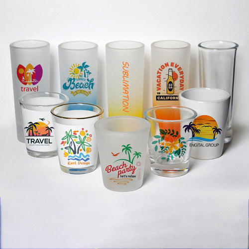 1.5oz Frosted White Cup Sublimation Heat Transfer Glass Cup