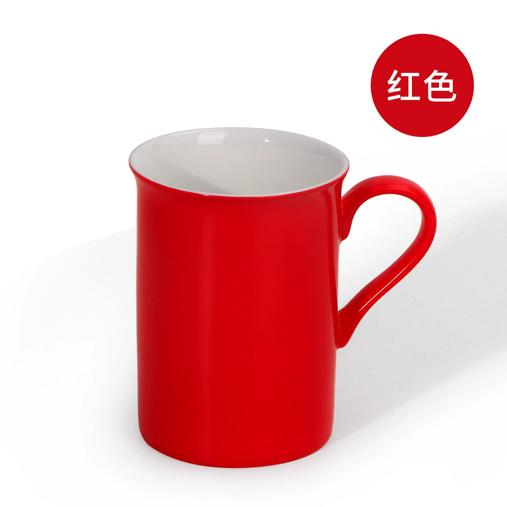 10oz Simple Color Creative Bone China Ceramic Mug-10oz反口骨瓷变色杯
