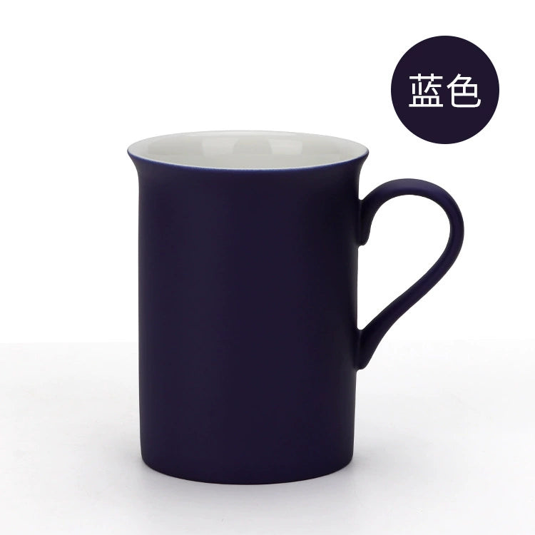 10oz Simple Color Creative Bone China Ceramic Mug-10oz反口骨瓷变色杯