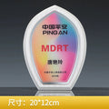 Personalized Engraving Shield Shape Brown White Wooden Certificate Plaque-2-02款授权牌