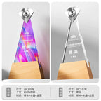 Custom Engraving Presentation Gifts Wood Award Metal Crystal Trophy-2-02款金属实木奖杯
