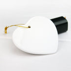 3 Inch Heart Shaped Ceramic Ornament Blank DIY Hanging Holiday Decoration-3寸心形陶瓷挂件