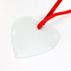 3 Inch Heart Shaped Glass Ornament Blank Hanging Glass Decor for Gift & Festival-3寸心形玻璃挂件