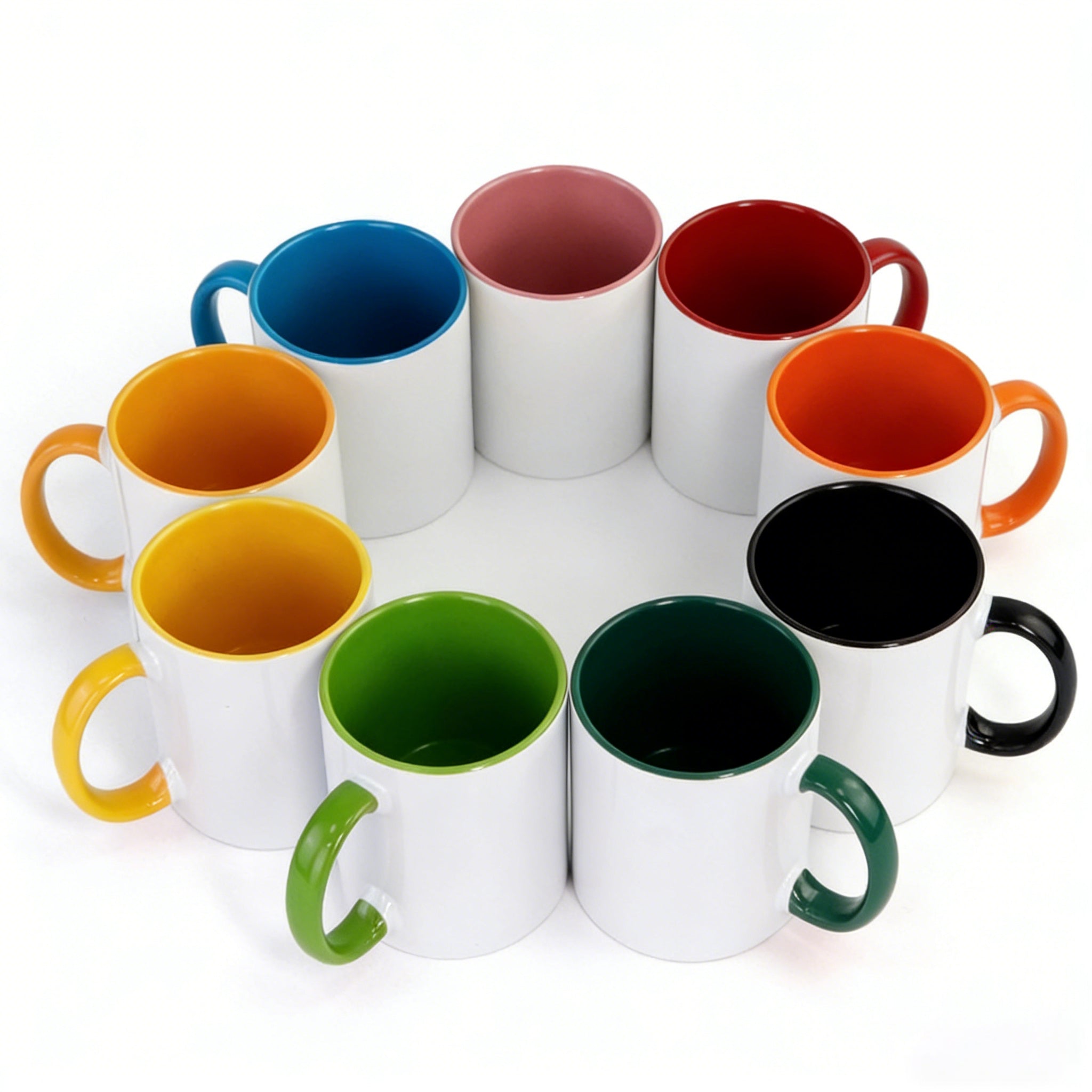 Heat transfer cup 11 oz Interior color painted cup