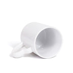 Sublimation Blank 11oz White Ceramic Coffee Mug with Heart Handle-11oz心柄白杯