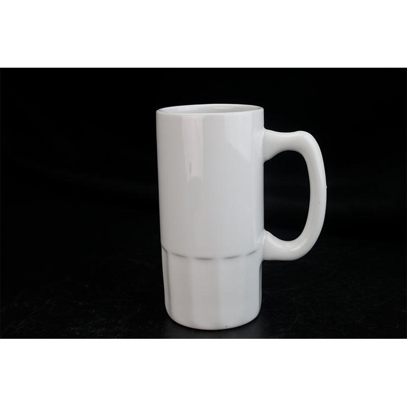 High Quality Customized white 20oz Sublimation Ceramic beer cup-20oz陶瓷啤酒杯