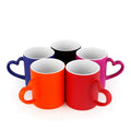 11oz Sublimation Magic Color Changing Ceramic Coffee Mug with Heart-shape Handle-11oz心把磨砂变色杯