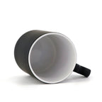 11oz Sublimation Magic Color Changing Ceramic Coffee Mug with Heart-shape Handle-11oz心把磨砂变色杯