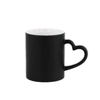 11oz Sublimation Magic Color Changing Ceramic Coffee Mug with Heart-shape Handle-11oz心把磨砂变色杯