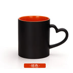 11oz Eco-Friendly Glossy Sublimation Magic Mug with Heart Handle-11oz心柄内彩变色杯