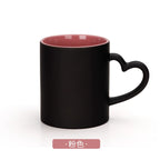 11oz Eco-Friendly Glossy Sublimation Magic Mug with Heart Handle-11oz心柄内彩变色杯