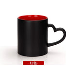 11oz Eco-Friendly Glossy Sublimation Magic Mug with Heart Handle-11oz心柄内彩变色杯