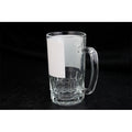 High Quality Customized 22oz Sublimation Glass Beer Mug White Patch-22o刮白啤酒杯