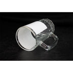 High Quality Customized 22oz Sublimation Glass Beer Mug White Patch-22o刮白啤酒杯