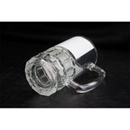 High Quality Customized 22oz Sublimation Glass Beer Mug White Patch-22o刮白啤酒杯