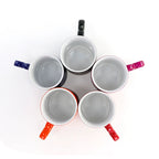 11oz Sublimation Magic Mug Sublimation Blank Color Changing Mug With Heart Handle-11oz心柄亮光变色杯