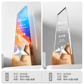 Custom Creative High-End Crystal Trophy Engraving Sandblasting Color Printing for Outstanding Employees Team Annual-24-24款金属实木奖杯