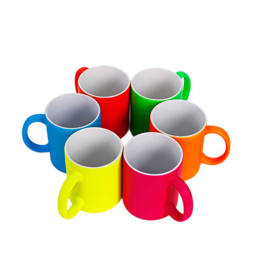 11oz Glossy Fluorescent Color Sublimation Coated Ceramic Mugs-11oz荧光色陶瓷杯