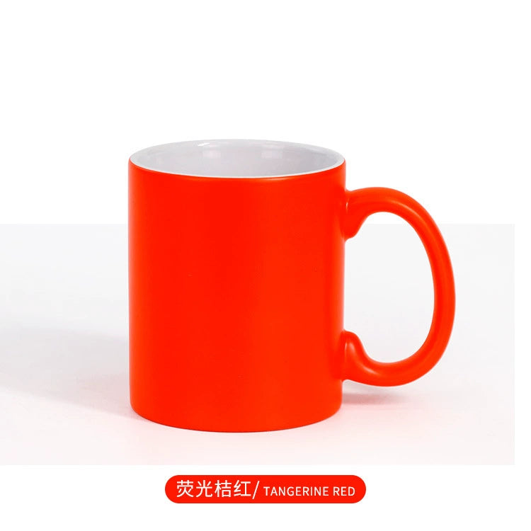 11oz Glossy Fluorescent Color Sublimation Coated Ceramic Mugs-11oz荧光色陶瓷杯