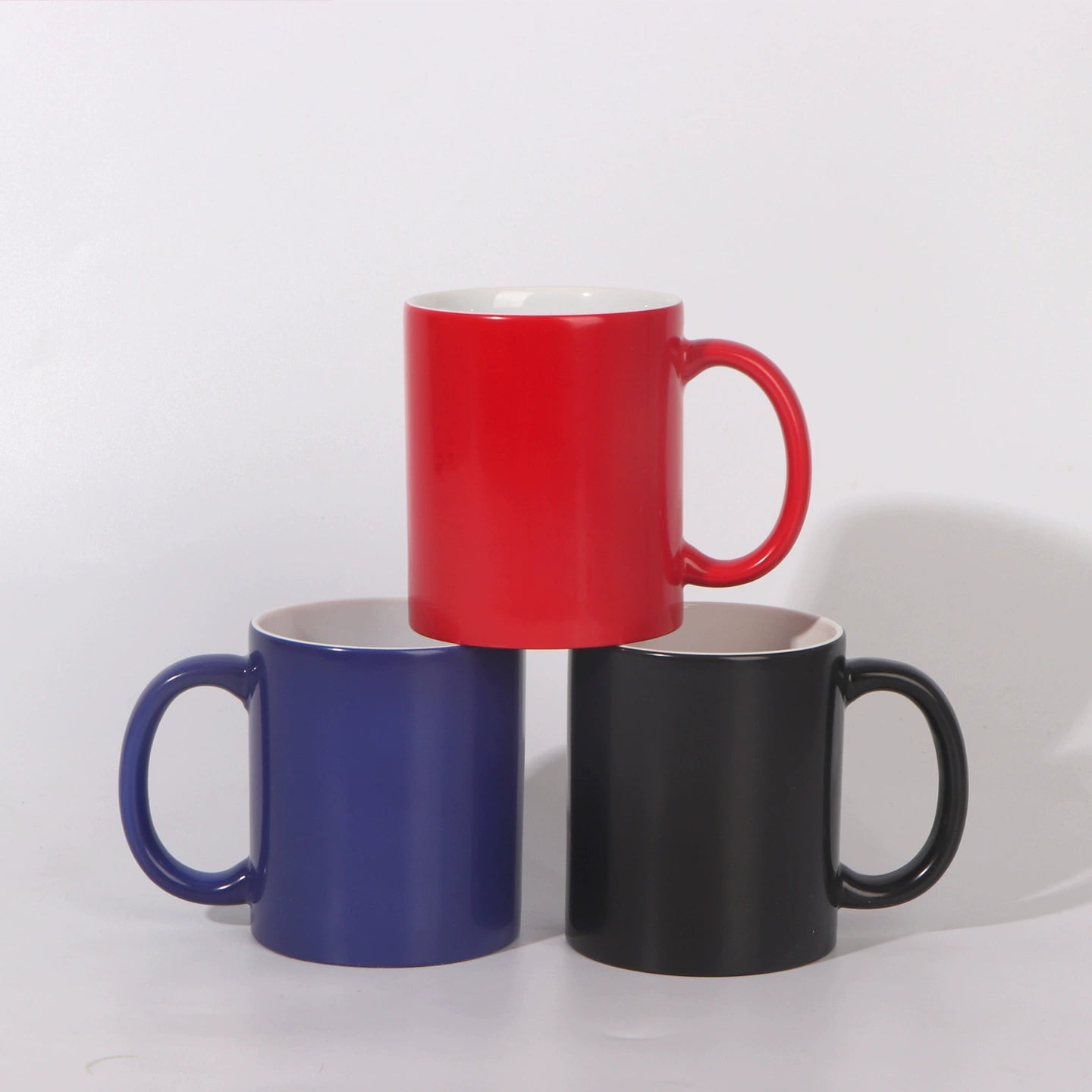 11oz Magic Ceramic Mug Color Changing with Glossy Matte Coating-11oz圆把亮光变色杯