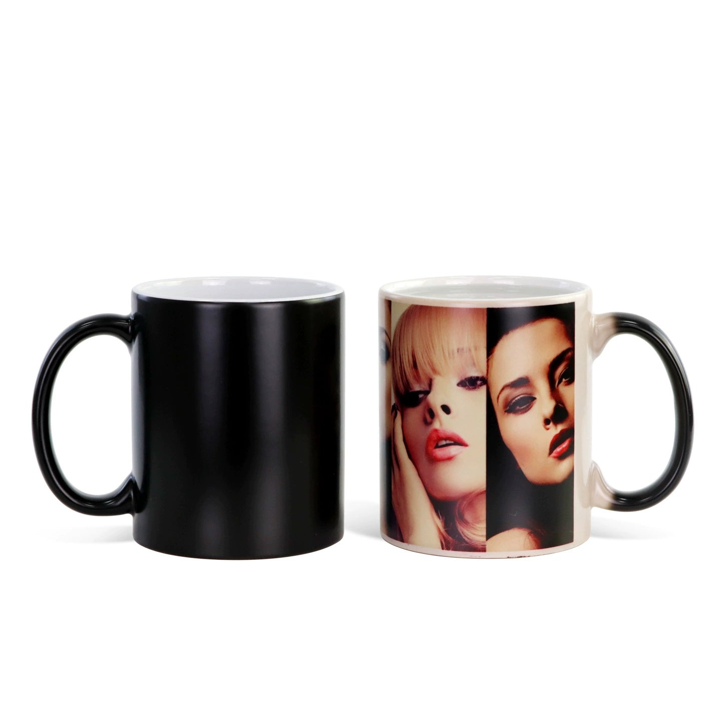 11oz Magic Ceramic Mug Color Changing with Glossy Matte Coating-11oz圆把亮光变色杯