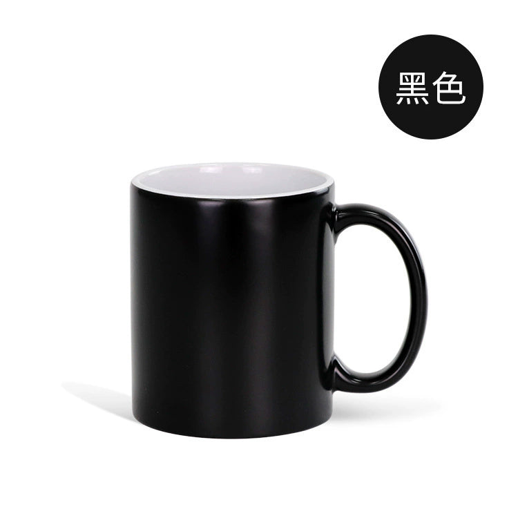 11oz Magic Ceramic Mug Color Changing with Glossy Matte Coating-11oz圆把亮光变色杯