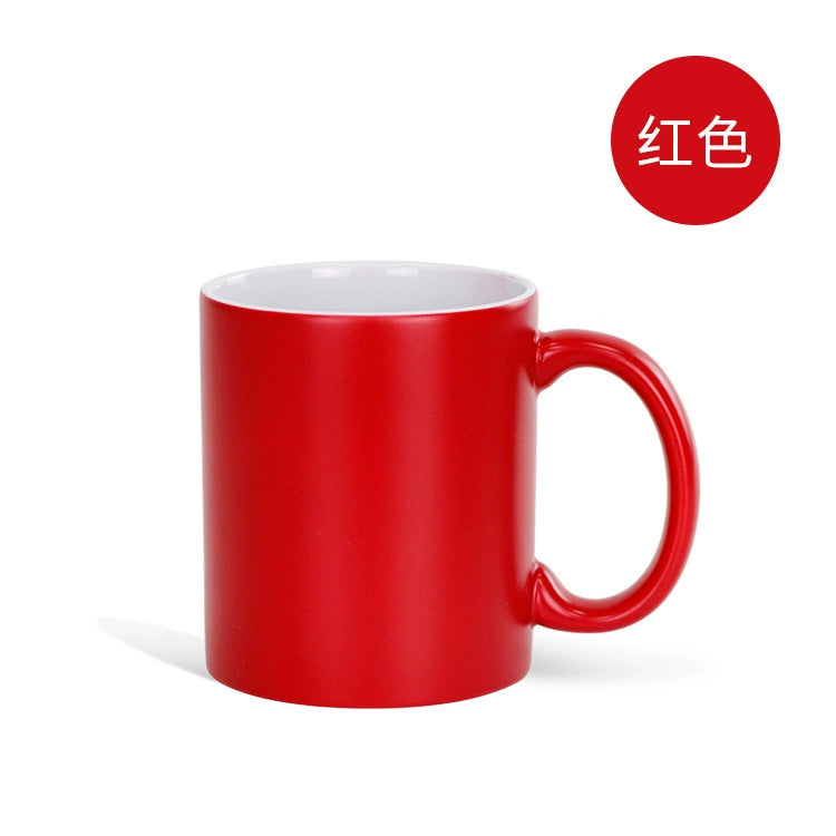 11oz Magic Ceramic Mug Color Changing with Glossy Matte Coating-11oz圆把亮光变色杯