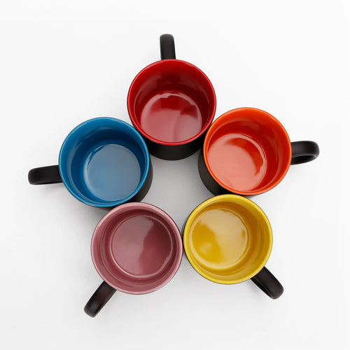 11oz Sublimation Colorful Inner Heat Blank Magic Mug Color Changing Ceramic Mug-11oz圆把内彩变色杯