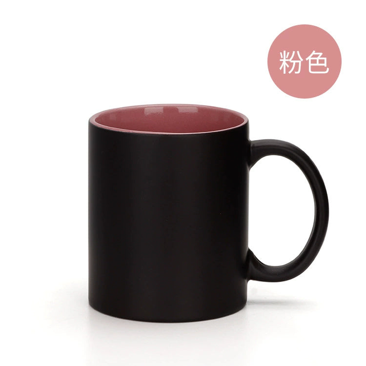 11oz Sublimation Colorful Inner Heat Blank Magic Mug Color Changing Ceramic Mug-11oz圆把内彩变色杯