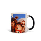 11oz Eco-Friendly Durable Round handle Color-Changing Frosted Magic Mug-11oz圆把磨砂变色杯
