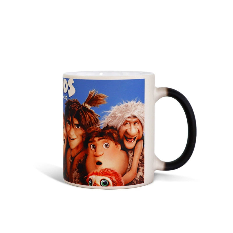 11oz Eco-Friendly Durable Round handle Color-Changing Frosted Magic Mug-11oz圆把磨砂变色杯