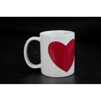 Custom Sublimation Porcelain Coffee Mug Local-colored mugs-局部变色马克杯 心形