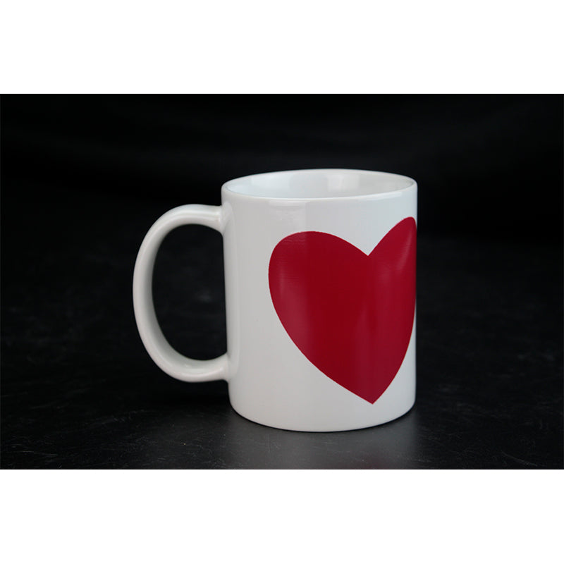 Custom Sublimation Porcelain Coffee Mug Local-colored mugs-局部变色马克杯 心形