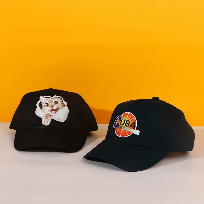Heat transfer pure cotton five-panel baseball cap