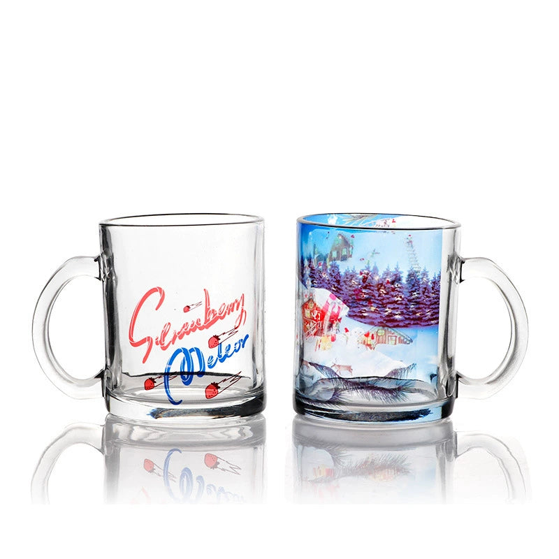Personalized DIY Logo 11oz Clear Frosted Glass Mug-11oz玻璃杯