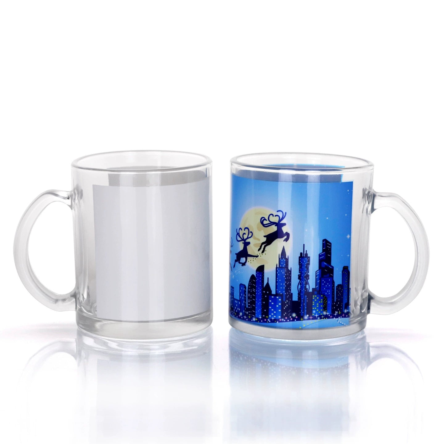 Personalized DIY Logo 11oz Clear Frosted Glass Mug-11oz玻璃杯