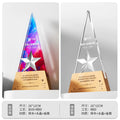 Wholesale Crystal Glass Five-Pointed Star Trophy-3-03款金属实木奖杯