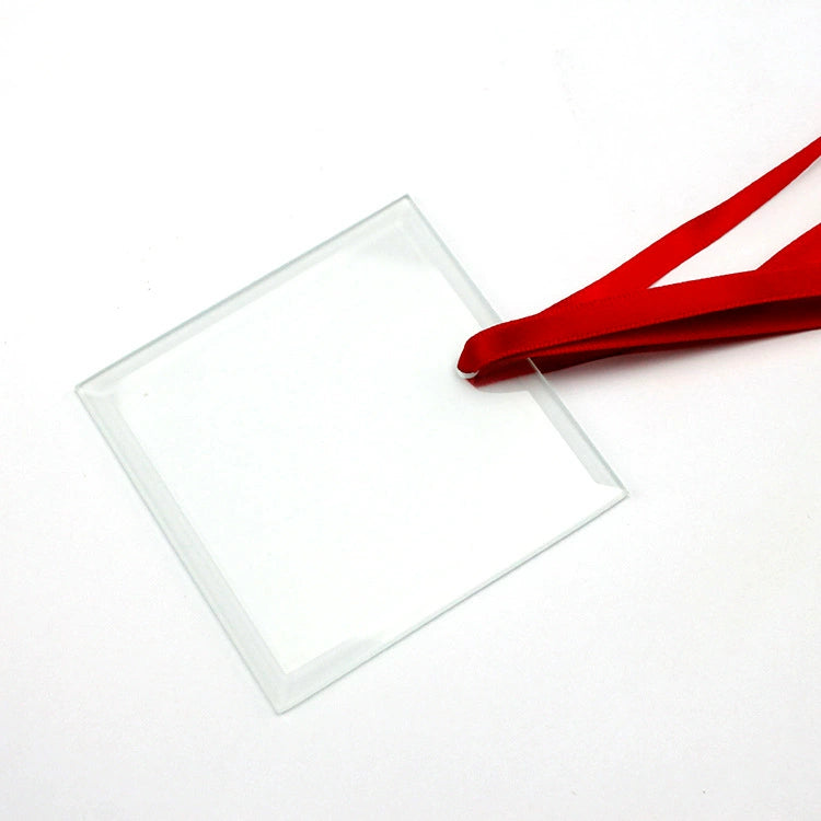 3 Inch Square Glass Ornament Blank Square Hanging Glass Pendant for Custom Decor-3寸方形玻璃挂件 
