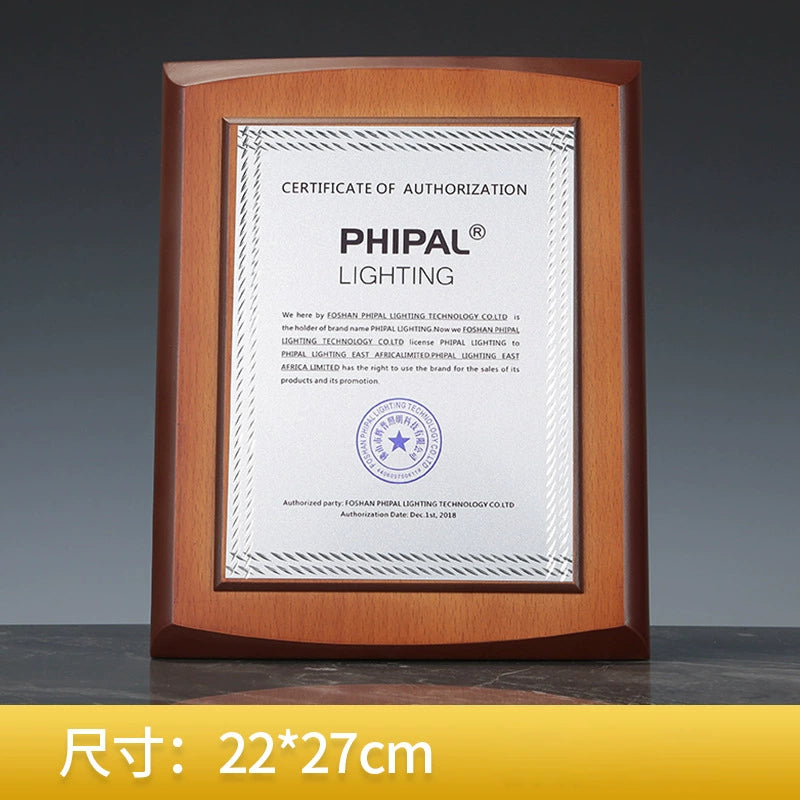 Noble Custom Shape Brown Wood Rectangle Plaque Hand Craft Awards Wooden Trophy Plaques-30-30款授权牌