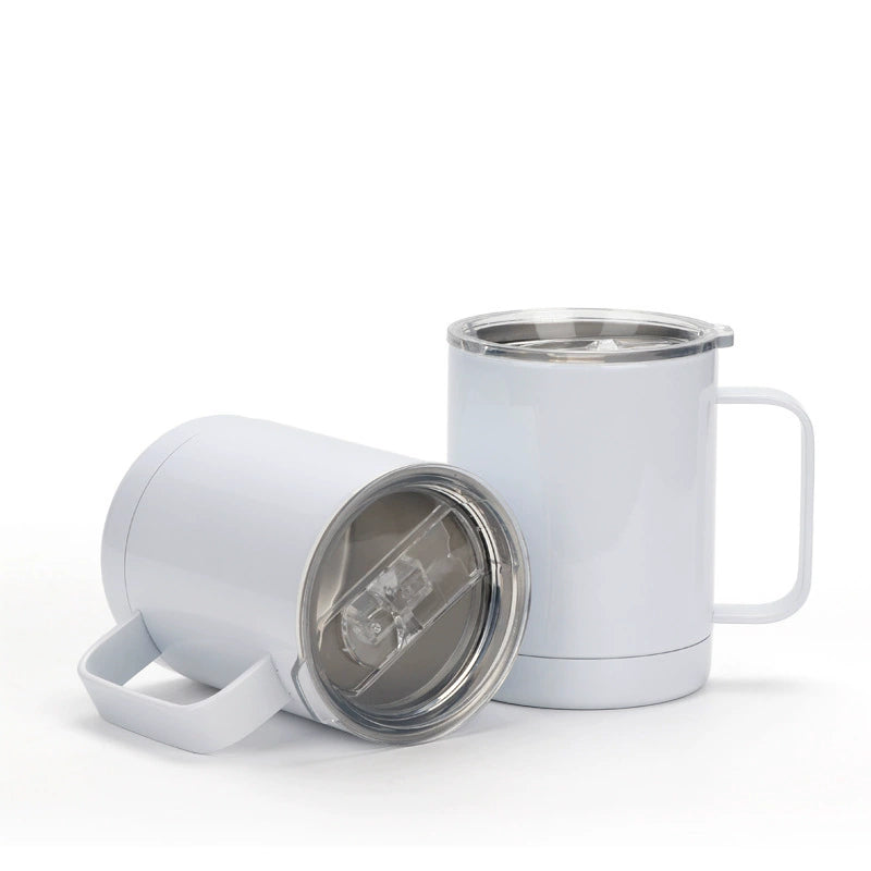 12oz Sublimation Travel Coffee Mug Stainless Steel Tumbler with Handle-12oZ不锈钢手柄杯