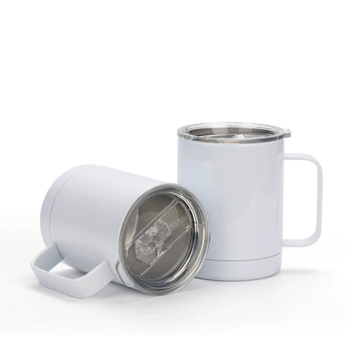 12oz Sublimation Travel Coffee Mug Stainless Steel Tumbler with Handle-12oZ不锈钢手柄杯