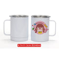 12oz Sublimation Travel Coffee Mug Stainless Steel Tumbler with Handle-12oZ不锈钢手柄杯
