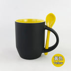 Inner Color 12oz Sublimation Blank Magic Color Changing Coffee Mug With Spoon-12oz内彩插勺变色杯