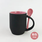 Inner Color 12oz Sublimation Blank Magic Color Changing Coffee Mug With Spoon-12oz内彩插勺变色杯