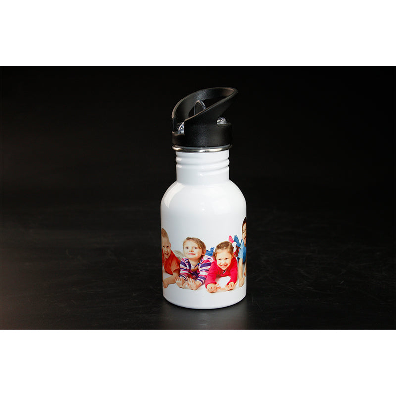 Blank Thermal Transfer Coated Customized 350ml of white stainless steel pot-350ml白色不锈钢水壶