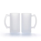 High Quality 16oz Sublimation Glass Frosted Beer Mug-16OZ啤酒玻璃杯